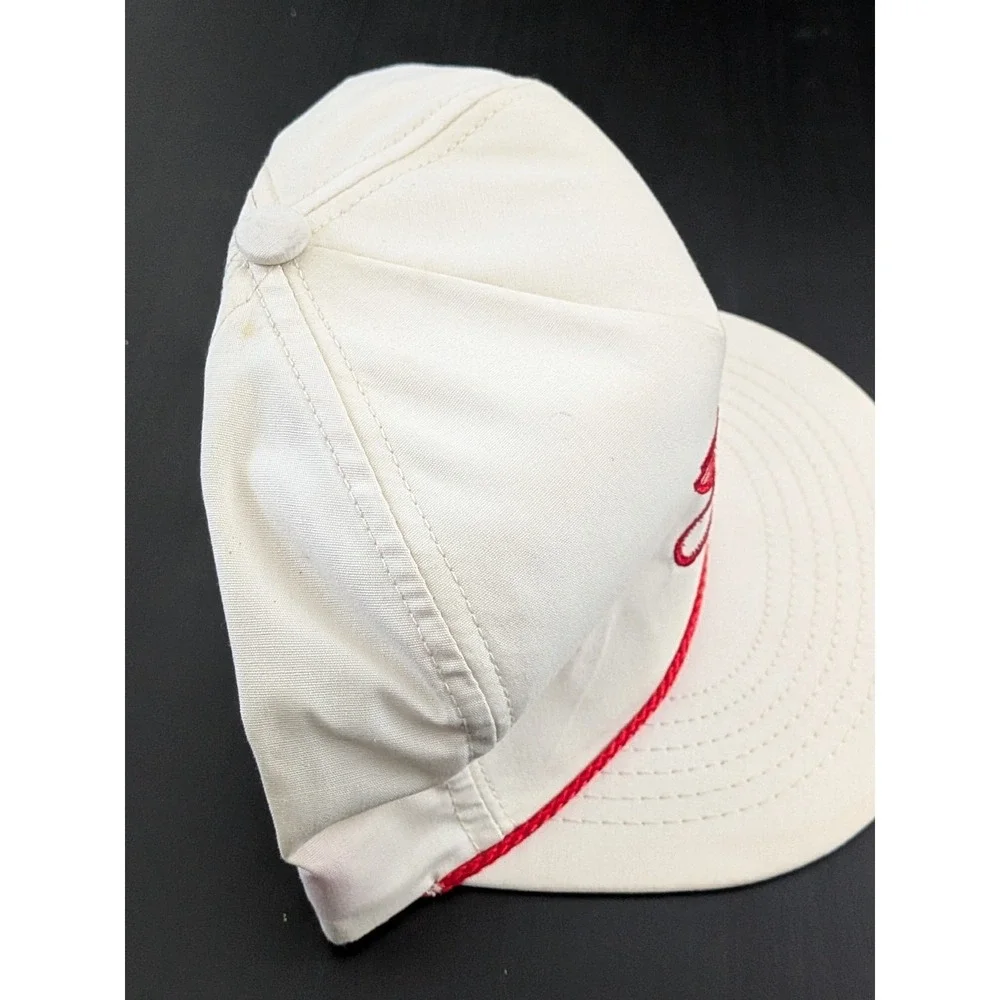 Vintage Red Wing Logo Snapback‎ Hat Cream Off White Swingster OSFM